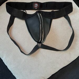 Rough Trade -Underscrimm Protective Athletic Jockstrap - Black- Small